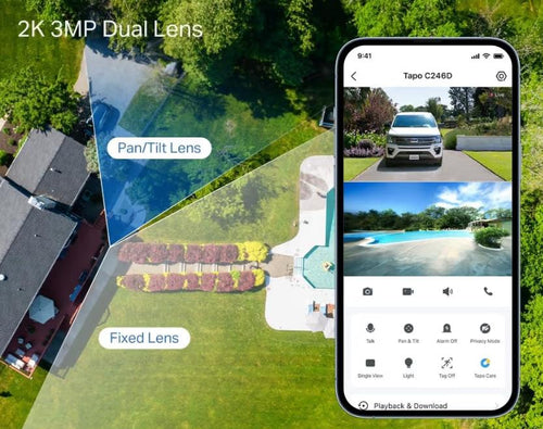 Cámara DUAL Wifi 2K QHD 360°X2 CD426D